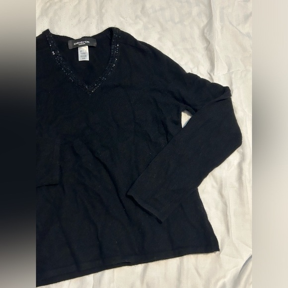 Jones New York Cashmere V-Neck Black Sweater - S - Picture 4 of 6